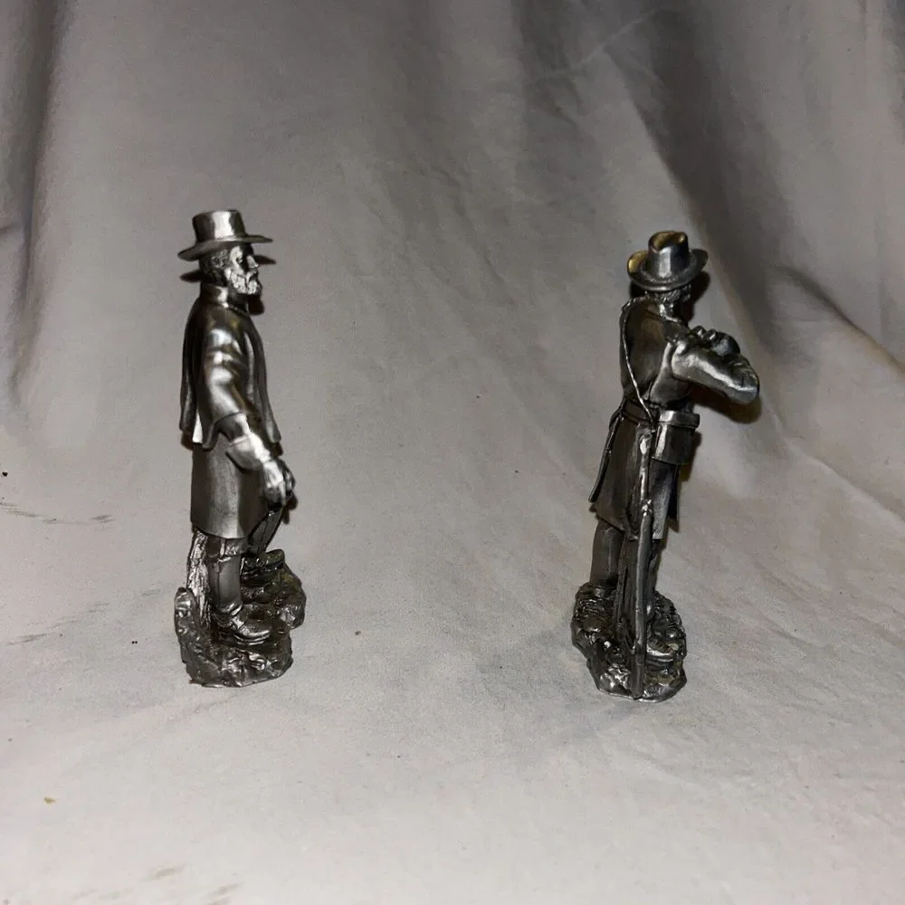 Pewter‎ Blues And Greys Civil War Figures Robert E Lee And Ulysses Grant B1